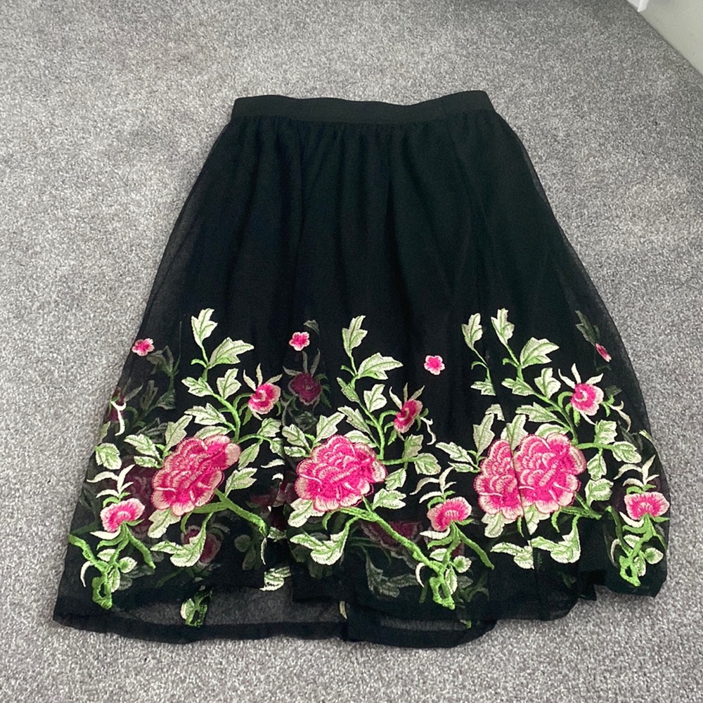 Charlotte Russe Floral Midi Skirt